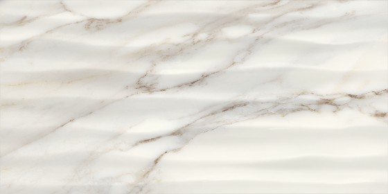 Santorini Waves Cream Ceramic Wall Tile 300x600mm